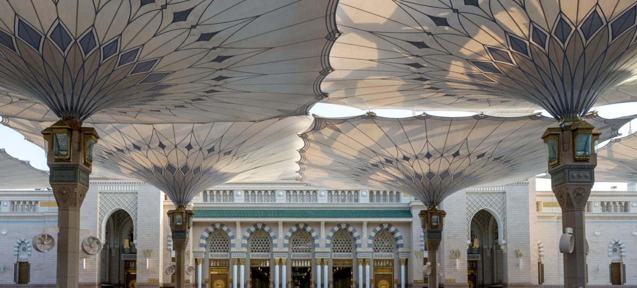 view of the Prophet’s Mosque in Medina, a UNESCO Creative City candidate and historic landmark